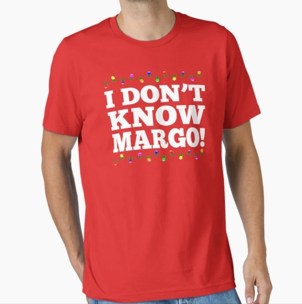 Red Graphic Tee with Bold Text